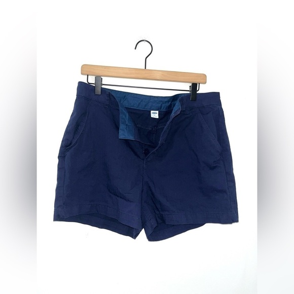 OLD NAVY High Rise Navy Blue Button Fly Shorts Size 12 - Picture 4 of 12